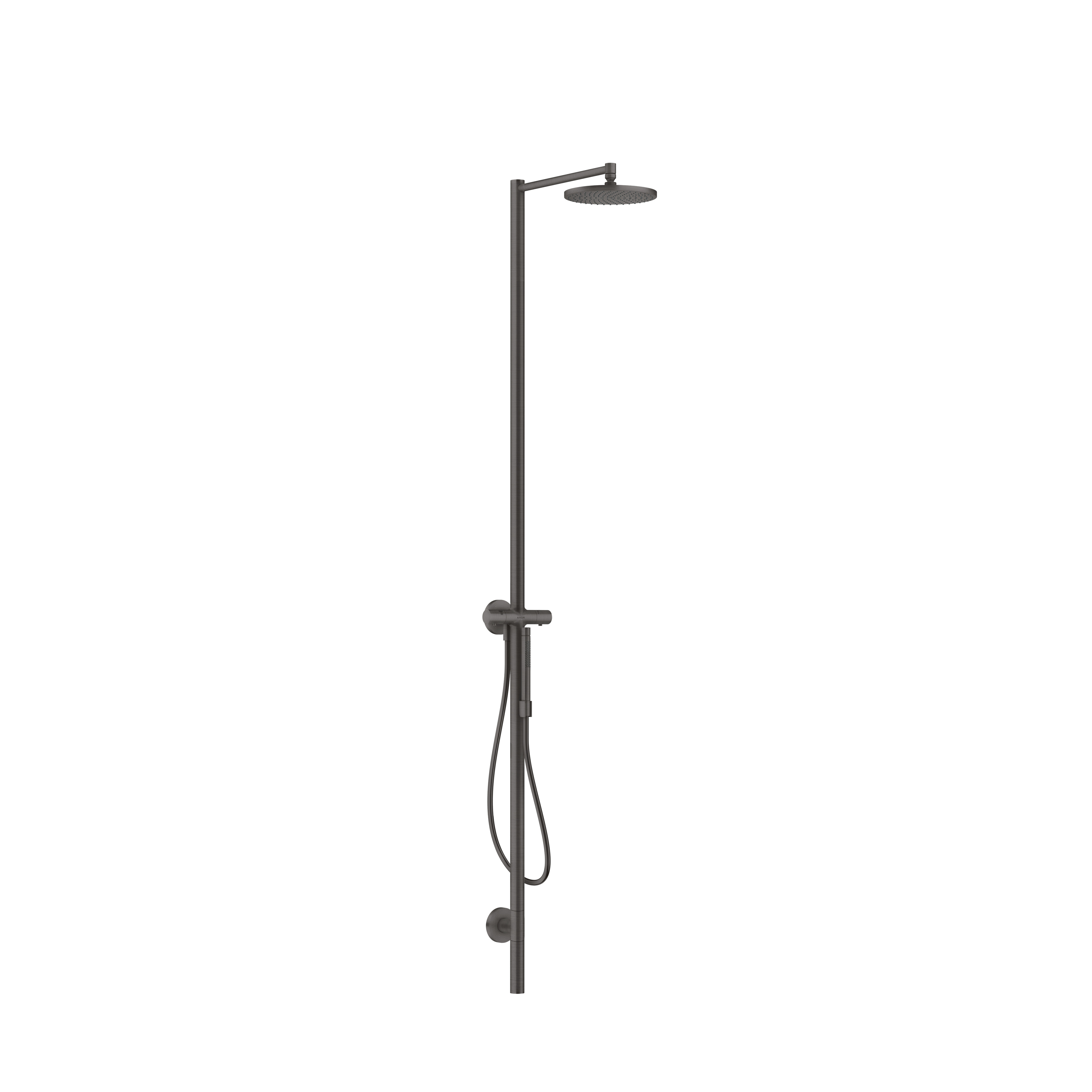 Axor Starck Showerpipe 240 1-Jet, 2.5 GPM in Brushed Black Chrome