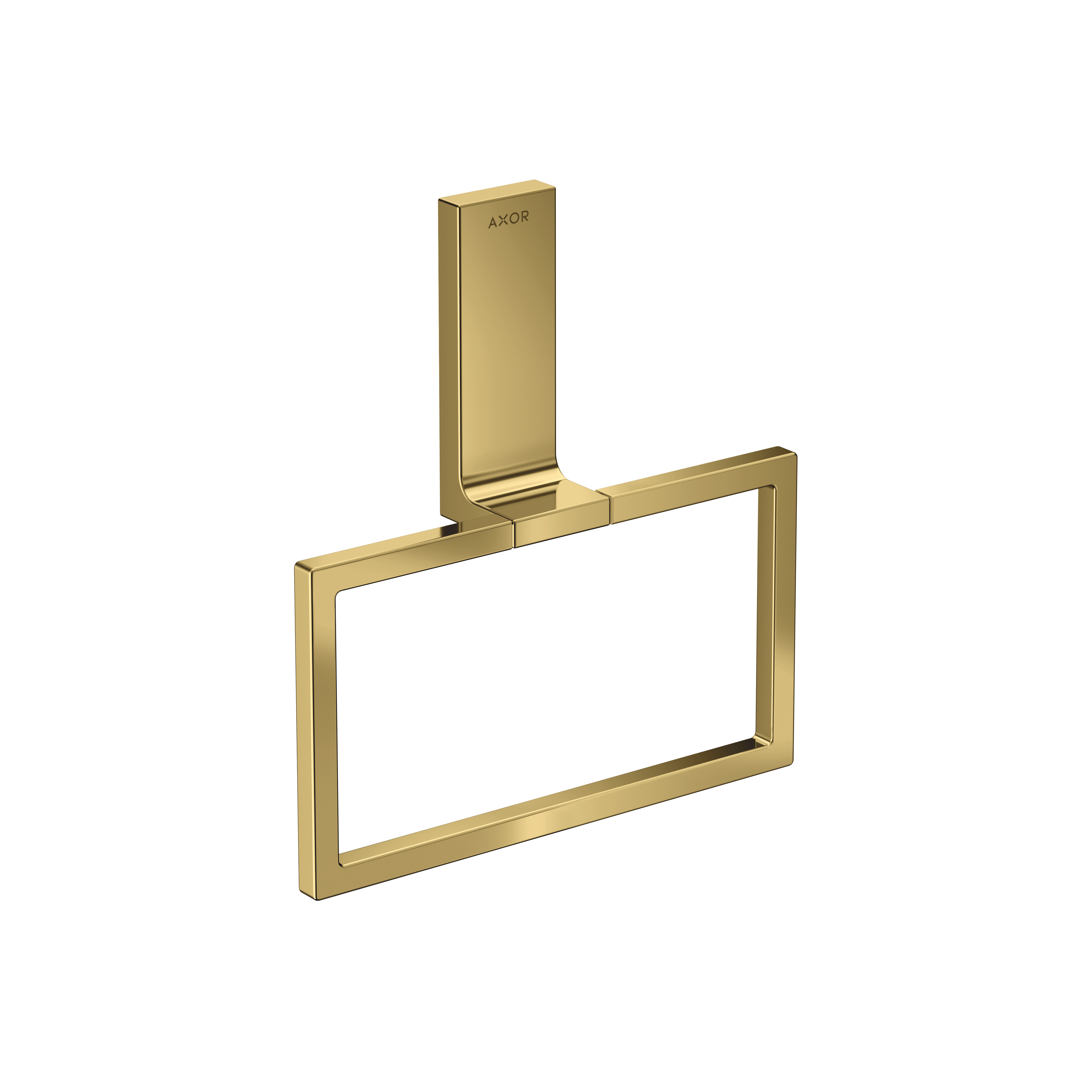 Axor Universal Rectangular Towel Ring in Polished Gold Optic