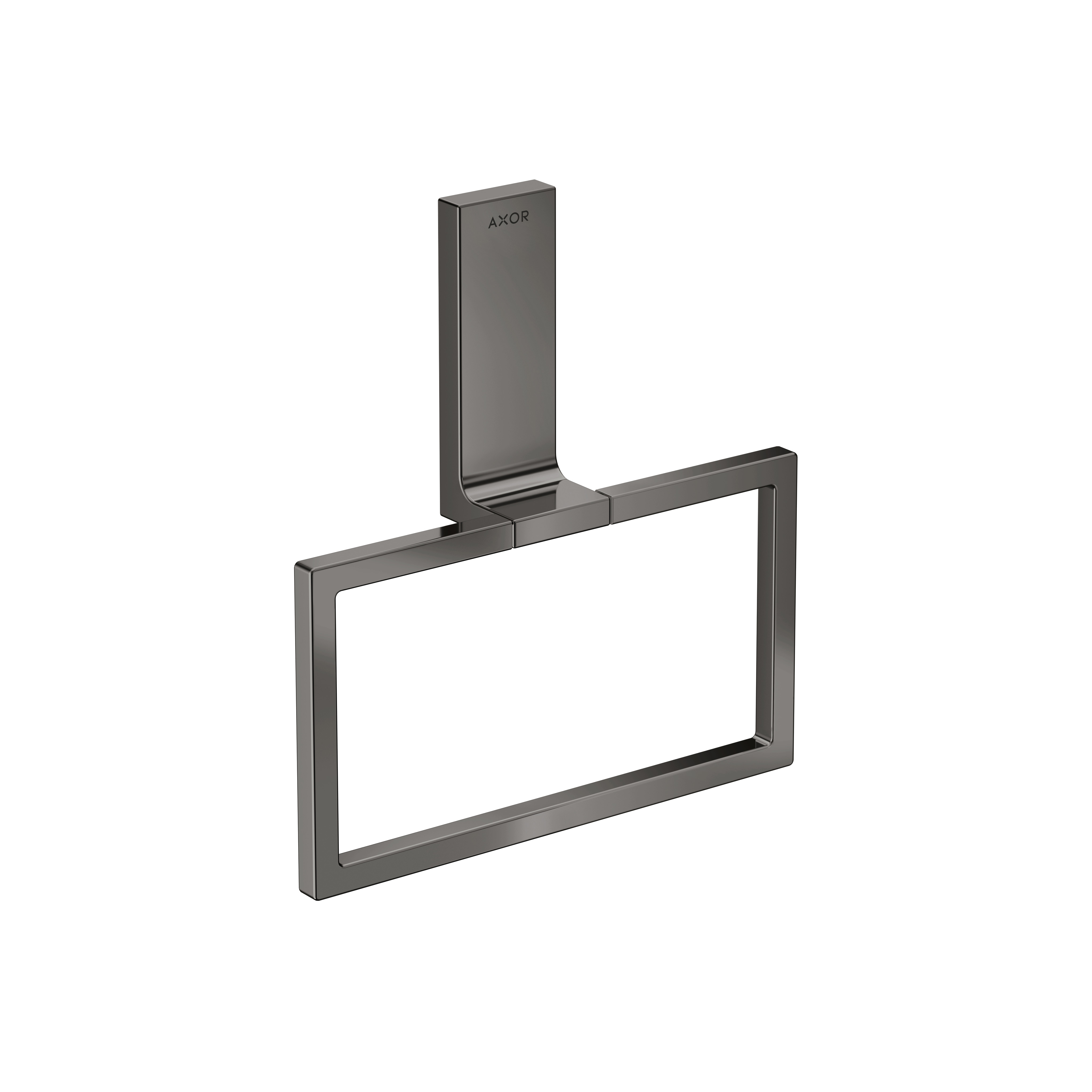Axor Universal Rectangular Towel Ring in Polished Black Chrome