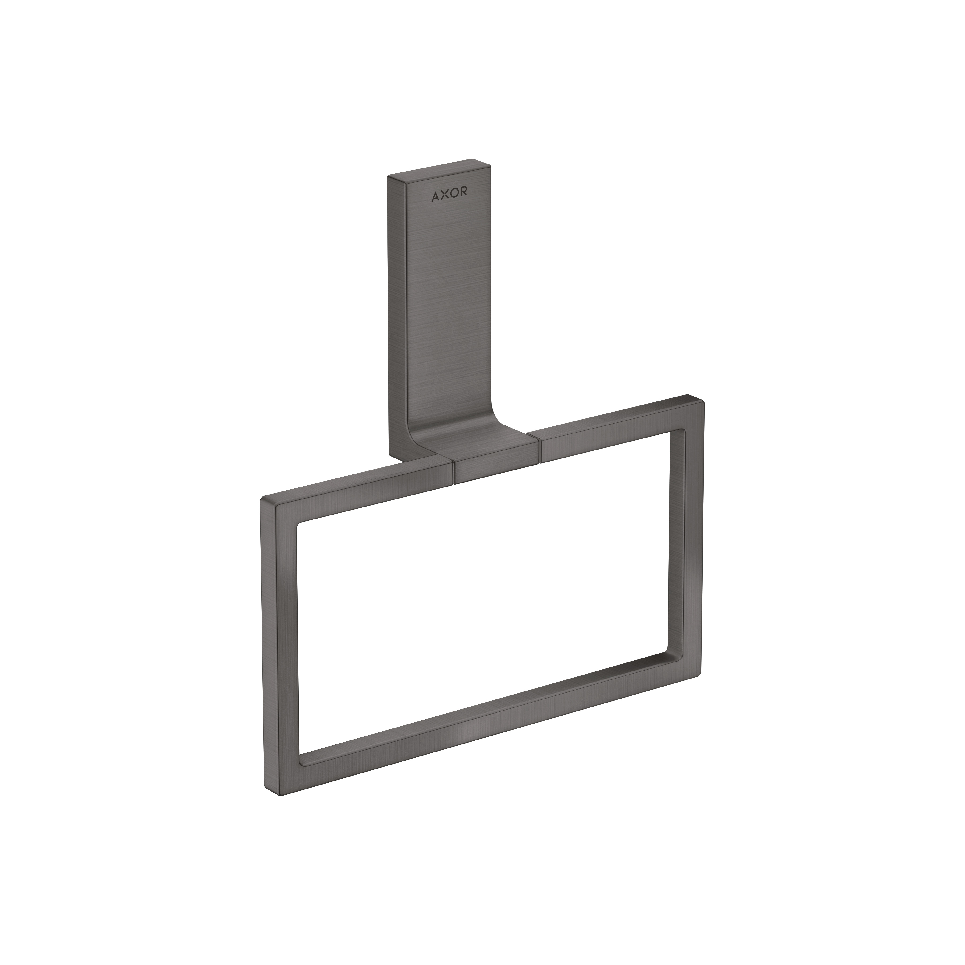 Axor Universal Rectangular Towel Ring in Brushed Black Chrome