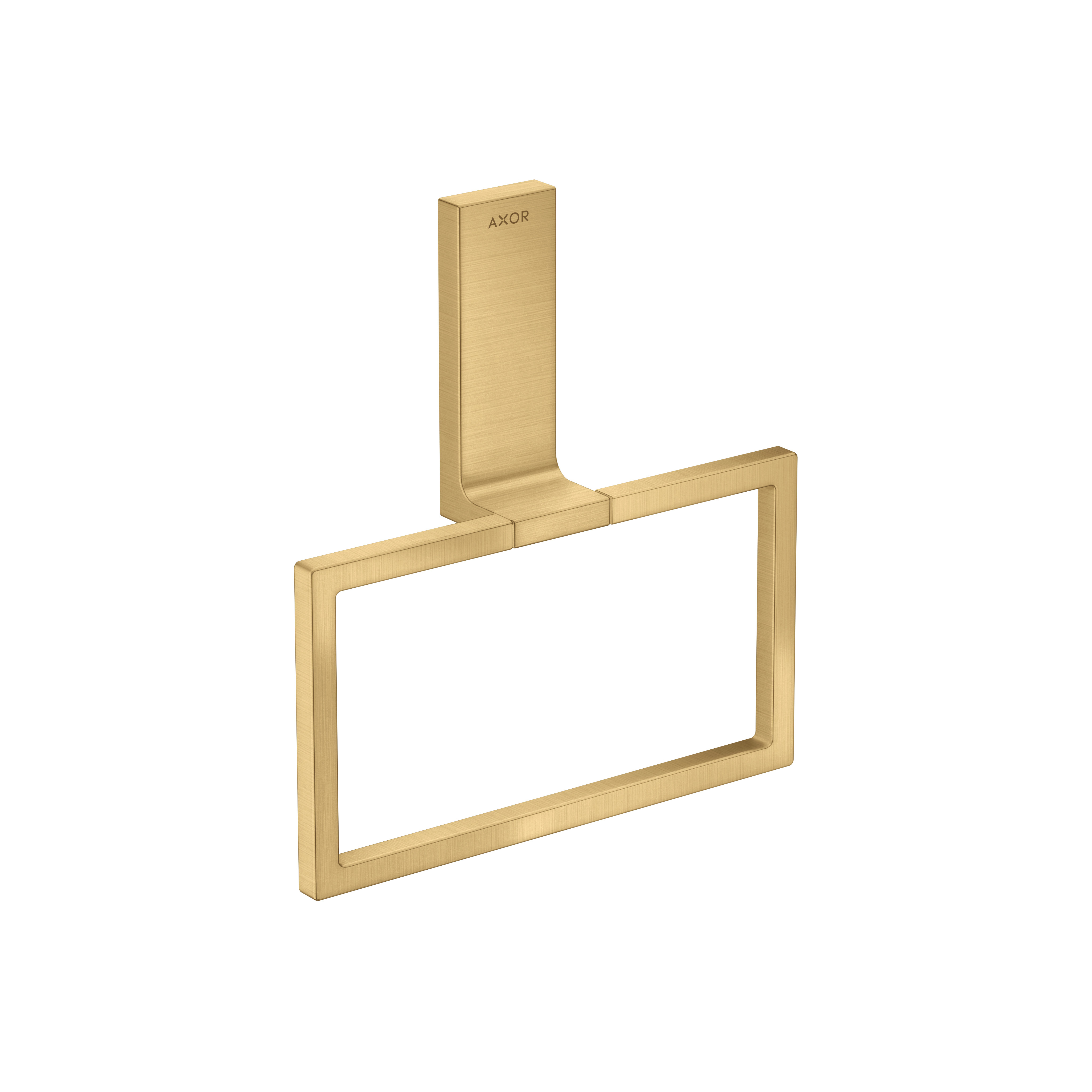 Axor Universal Rectangular Towel Ring in Brushed Gold Optic