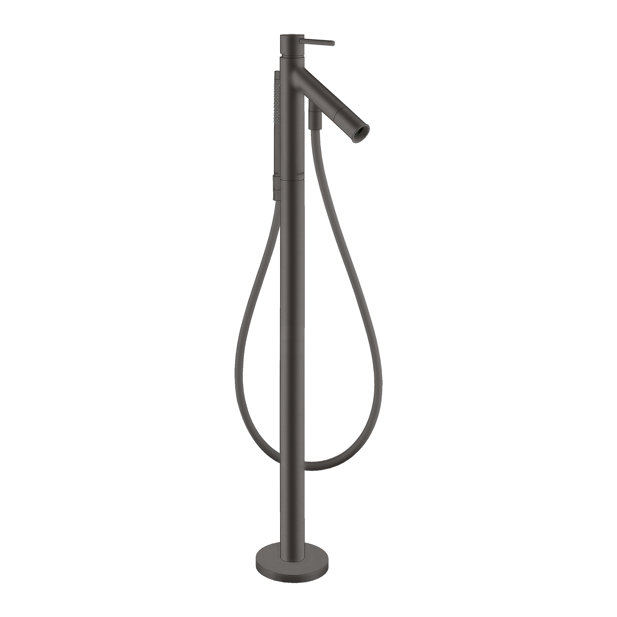 Axor Starck Freestanding Tub Filler Trim with 1.75 GPM Handshower in Brushed Black Chrome