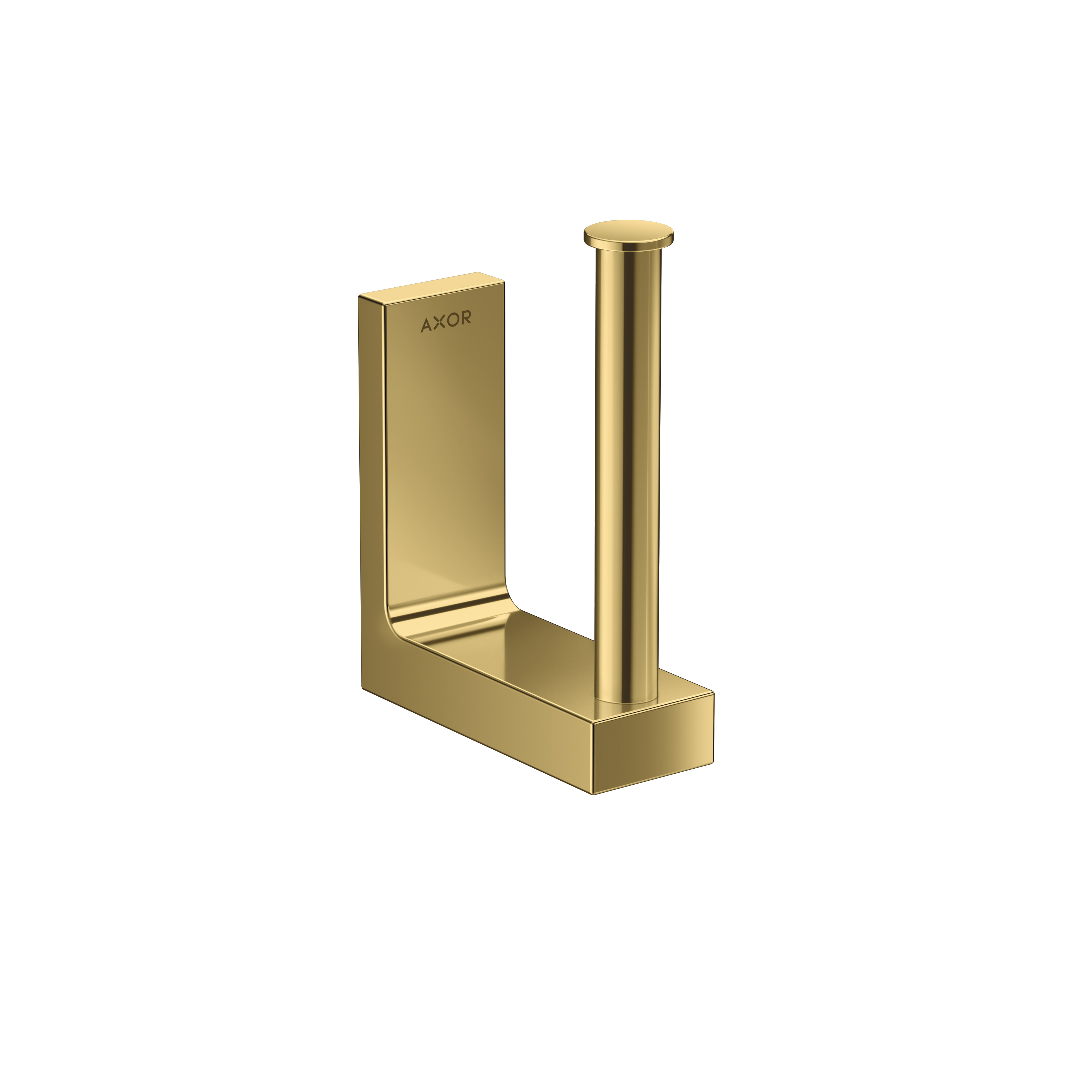 Axor Universal Rectangular Spare Roll Holder in Polished Gold Optic