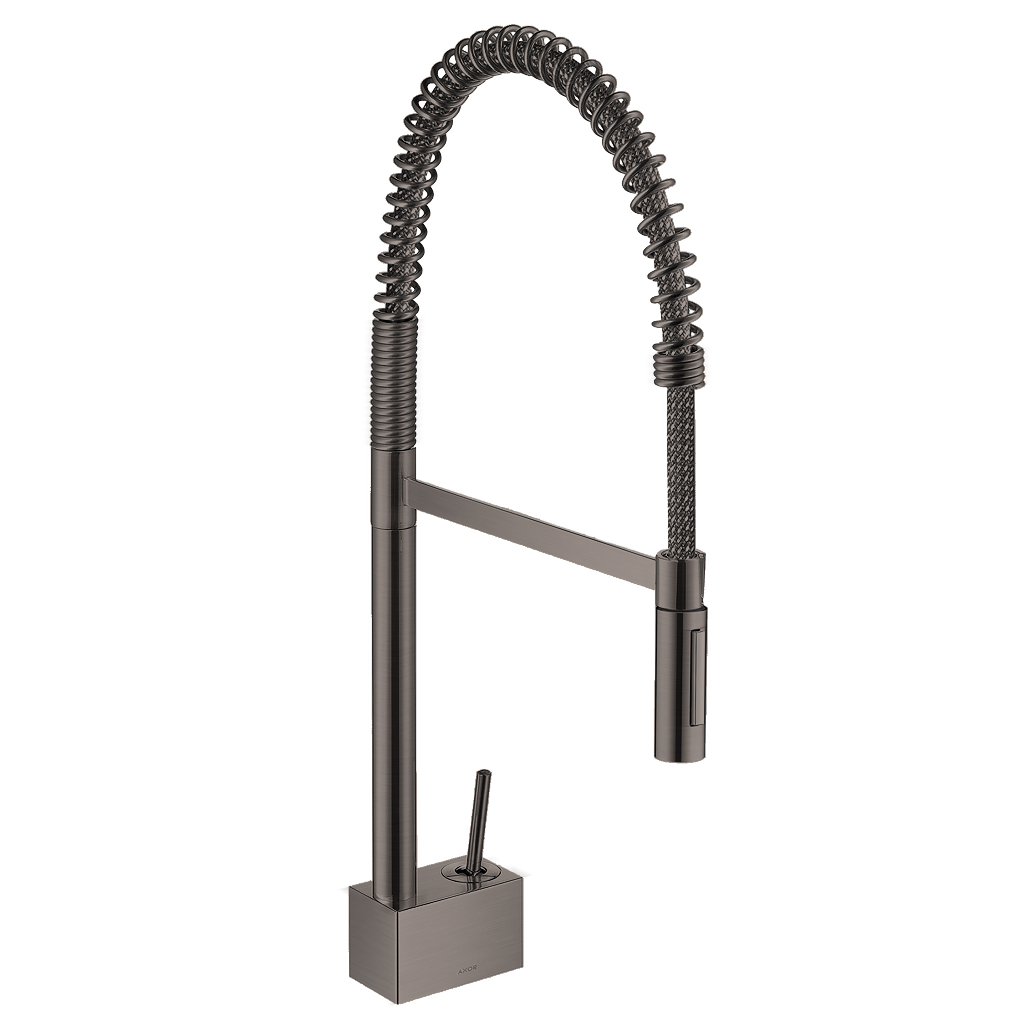 Axor Starck Semi-Pro Kitchen Faucet 2-Spray, 1.75 GPM in Brushed Black Chrome