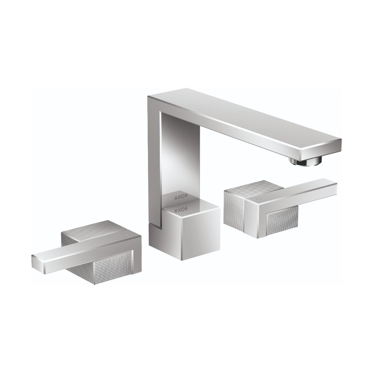 Axor Edge Widespread Faucet 130 - Diamond Cut, 1.2 GPM in Chrome