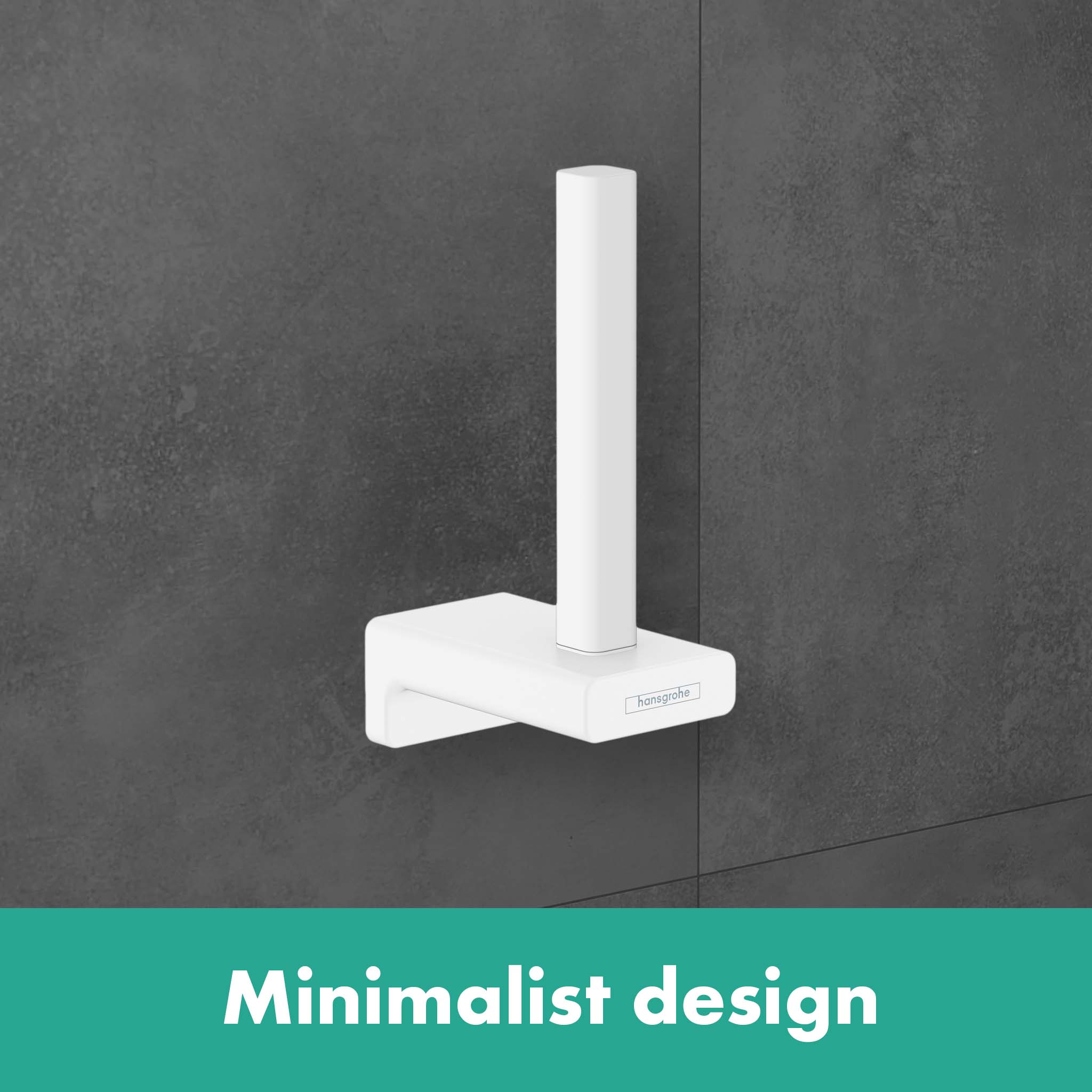 Model: 41756000 | Hansgrohe AddStoris Spare Toilet Paper Holder in Chrome