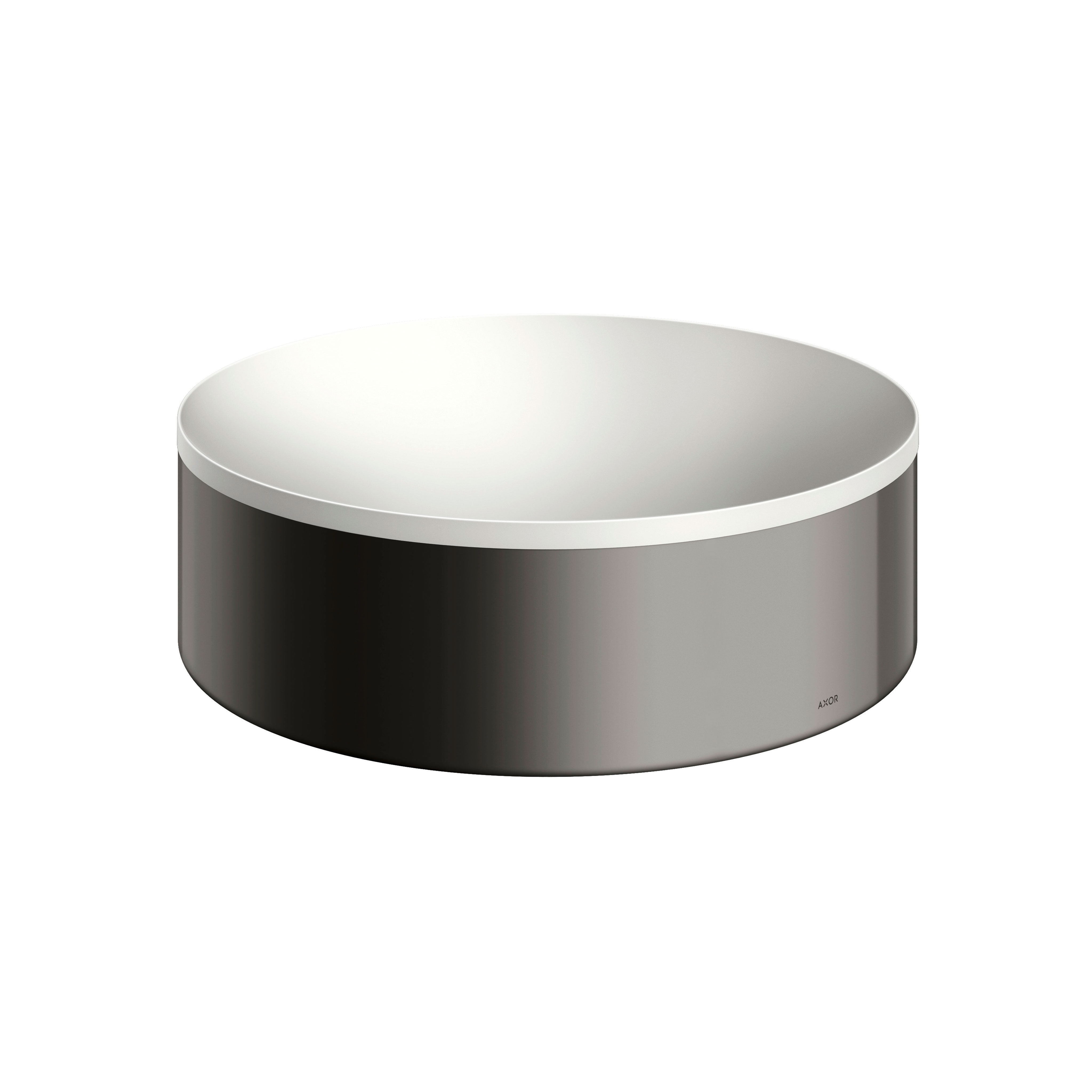 Axor AXOR Suite Sinks Round Sink without Overflow, 11 3/4" in Polished Black Chrome