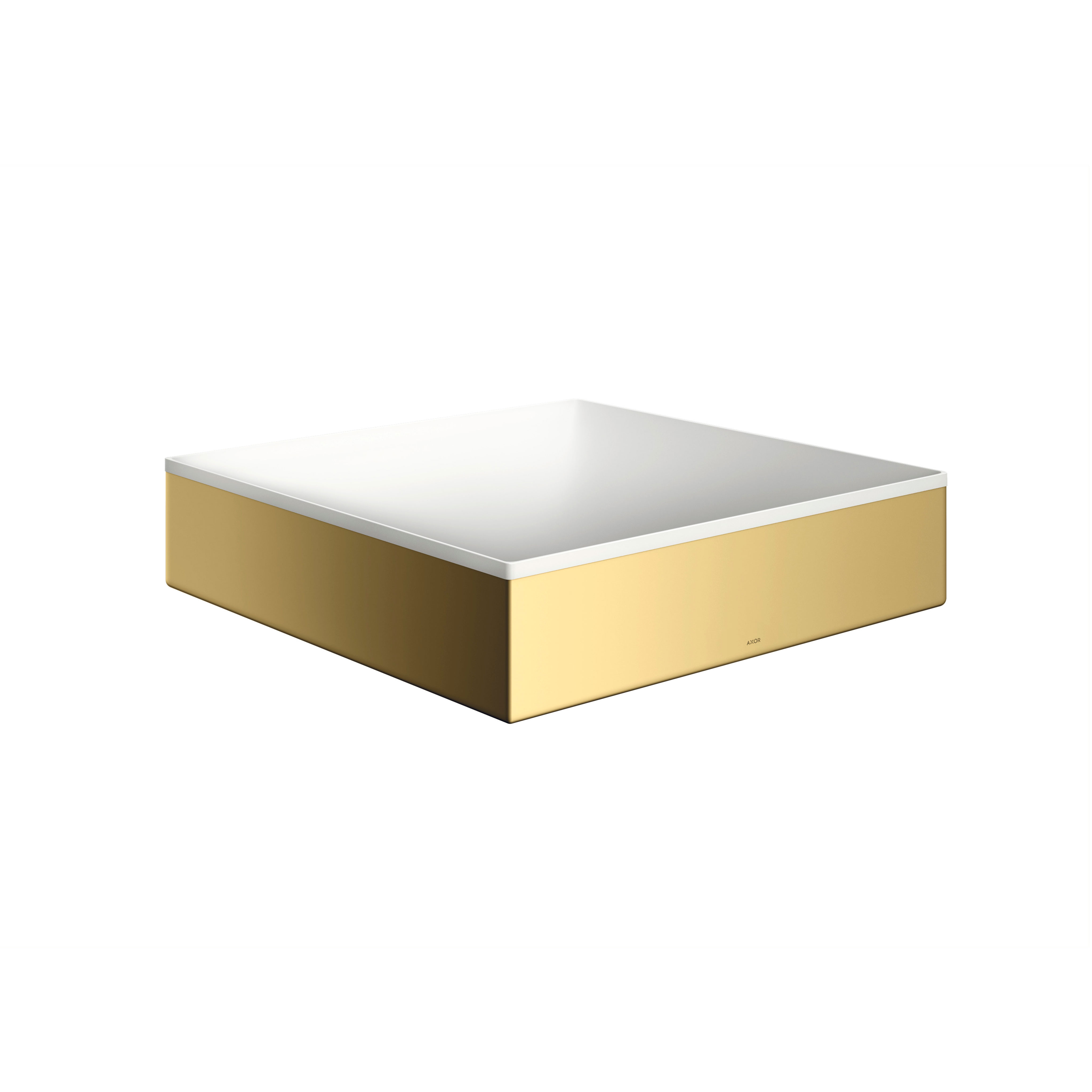 Axor AXOR Suite Sinks Square Sink without Overflow, 15 3/4" x 15 3/4" in Polished Gold Optic