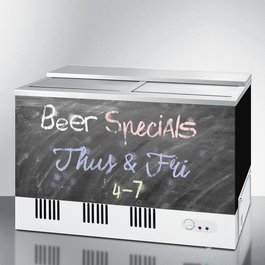 Model: SCFR100MANCK | Summit Chalkboard surface lets you customize your beer cooler for daily specials Model: SCFR100MANCK | Summit Chalkboard surface lets you customize your beer cooler for daily specials
