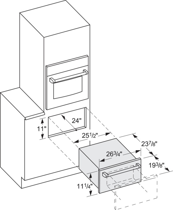Model: WD27JS | Thermador 27 inch Masterpiece Series Warming Drawer