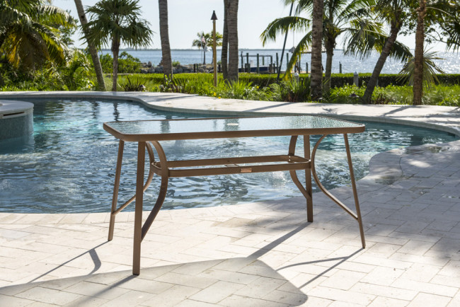 Model: PJO-9001-ESP-RT | Pelican Reef - Panama Jack Panama Jack Café 55" Rectangular Table with glass
