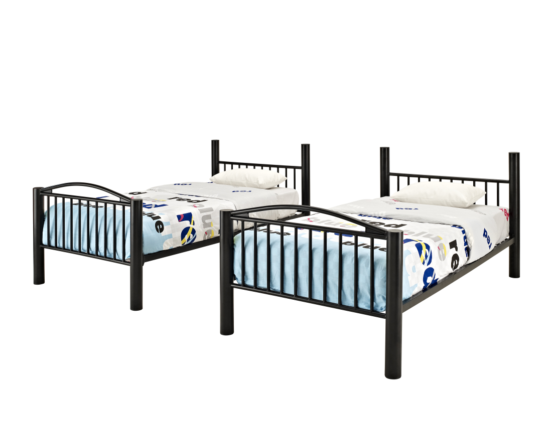 Powell Furniture 938138 Heavy Metal "Black" Twin Over Twin Bunk
