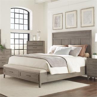 Riverside 46173 Vp Vogue Panel Bed With Storage Bench Footboard Queen Upholstered Bench Storage Footboard 46173 Vp R W Mcdonald Sons