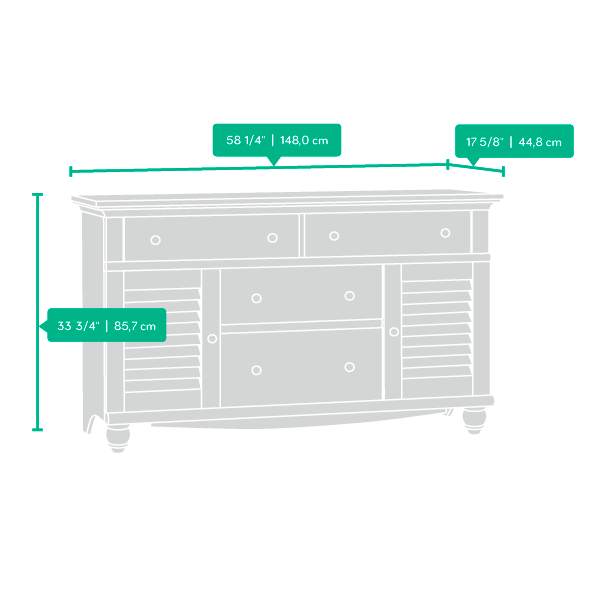 Model: 158016 | Sauder Dresser