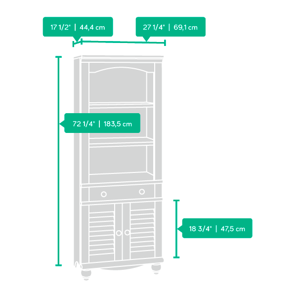 Model: 158082 | Sauder Library/Bookcase With Doors