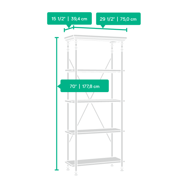 Model: 419228 | Sauder 5-Shelf Bookcase