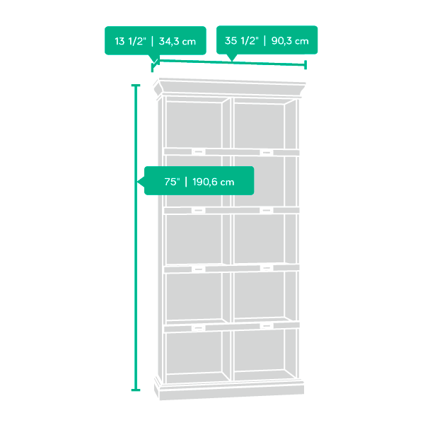 Model: 414725 | Sauder Tall Bookcase