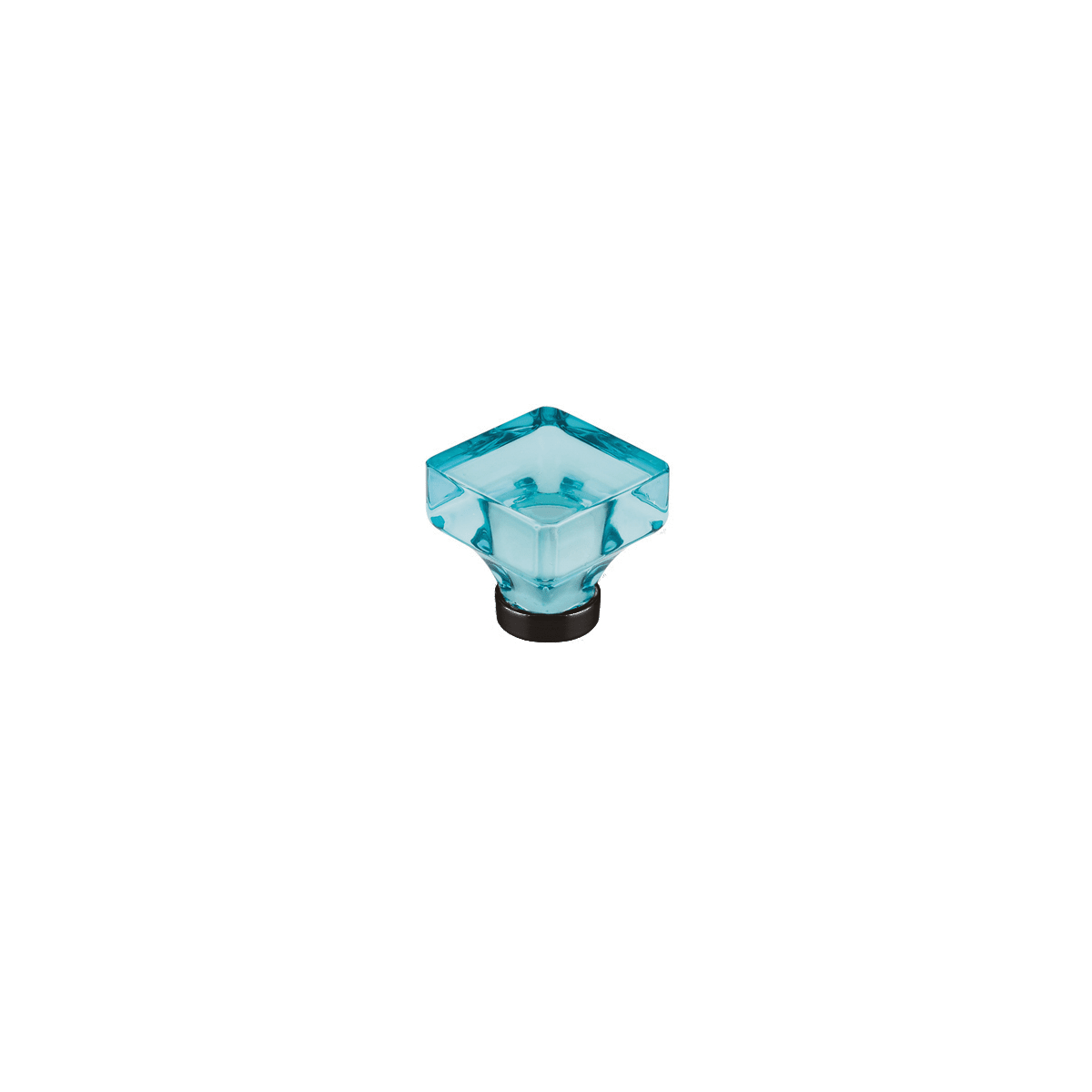 Emtek Crystal And Porcelain 1-3/8 Inch Square Cabinet Knob