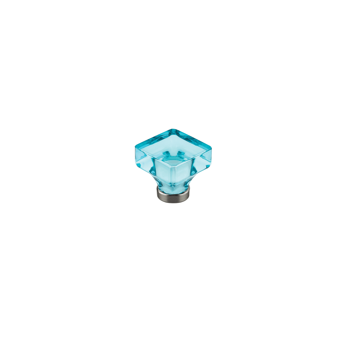 Emtek Crystal And Porcelain 1-3/8 Inch Square Cabinet Knob