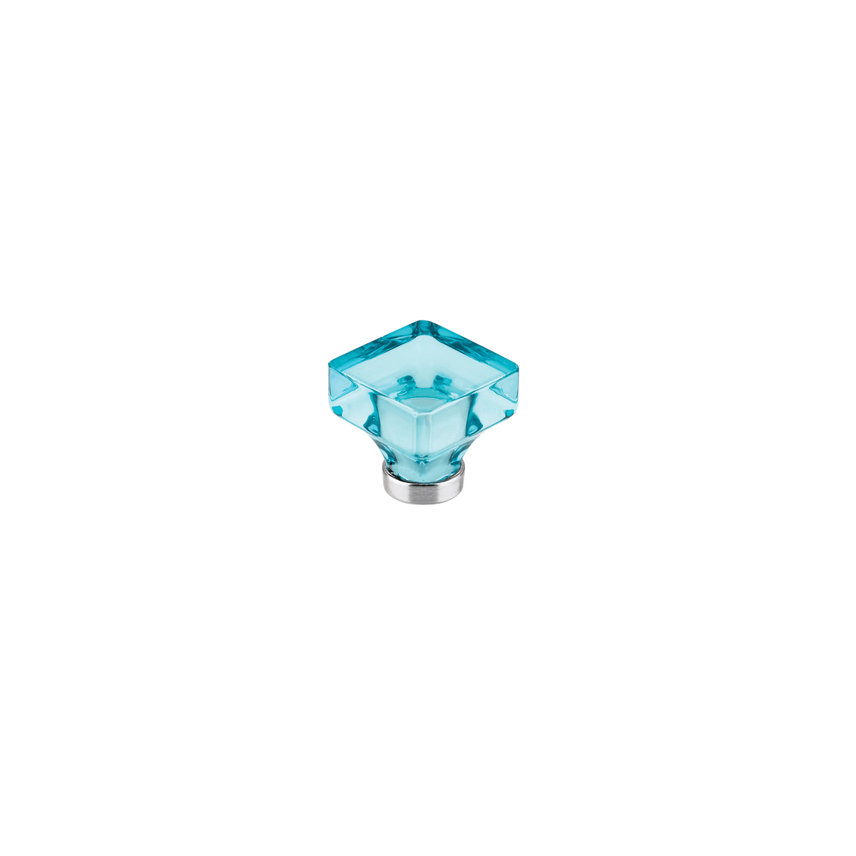 Emtek Crystal And Porcelain 1-3/8 Inch Square Cabinet Knob