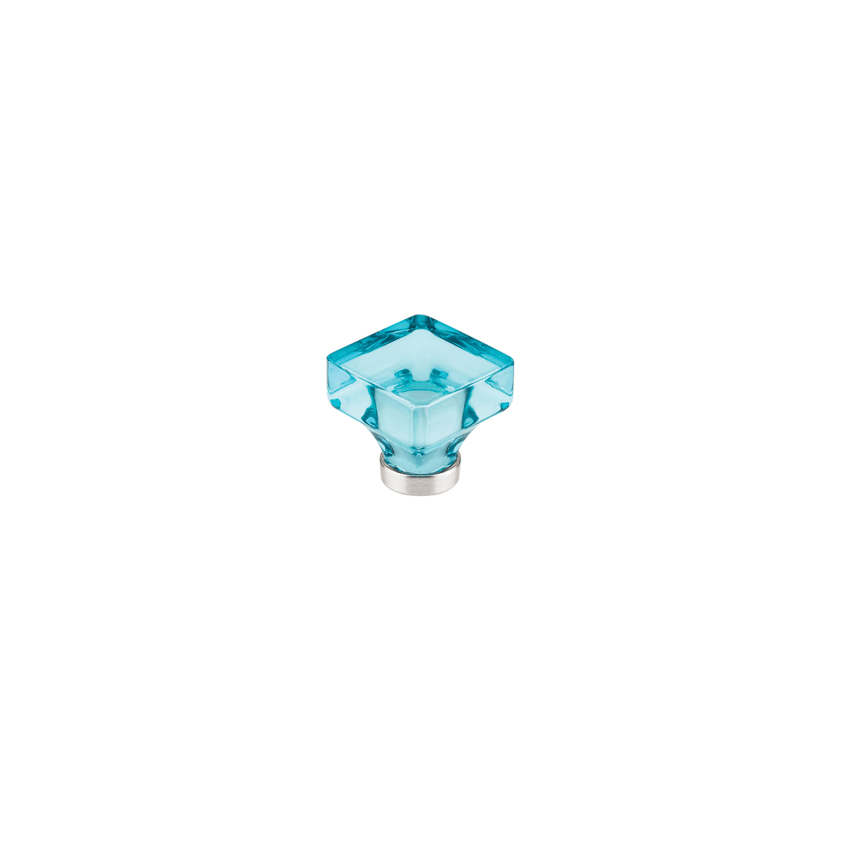 Emtek Crystal And Porcelain 1-3/8 Inch Square Cabinet Knob