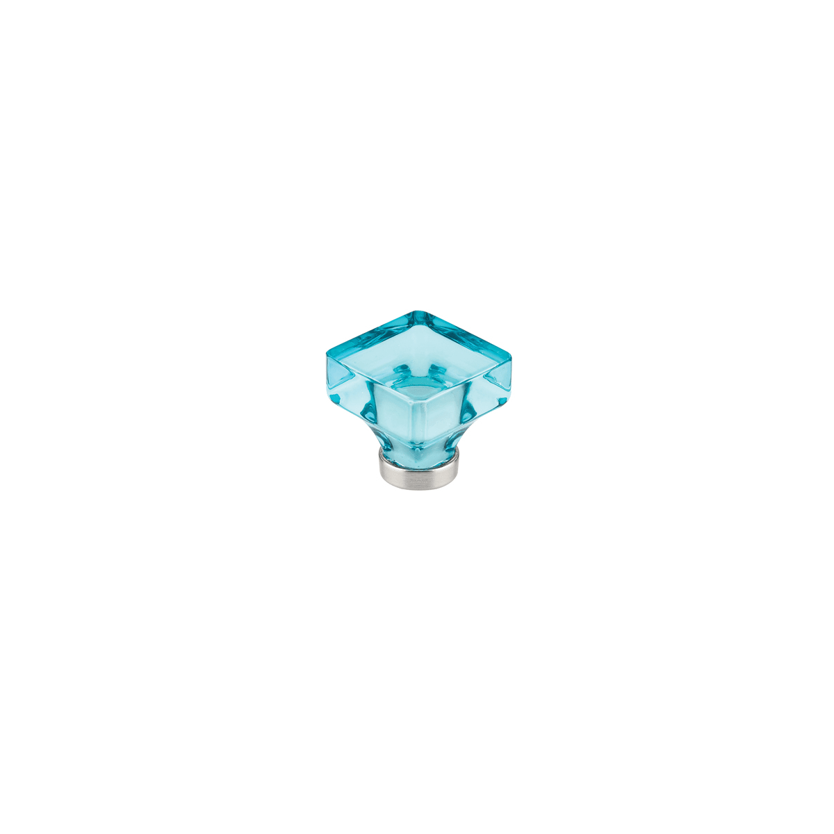 Emtek Crystal And Porcelain 1-3/8 Inch Square Cabinet Knob