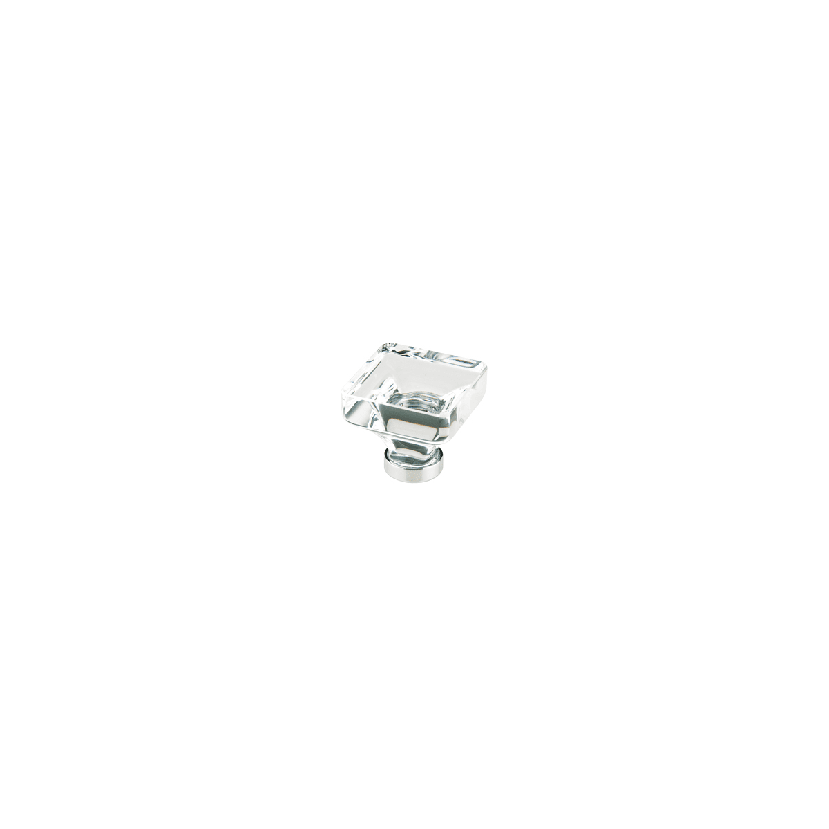 Emtek Crystal And Porcelain 1-3/8 Inch Square Cabinet Knob