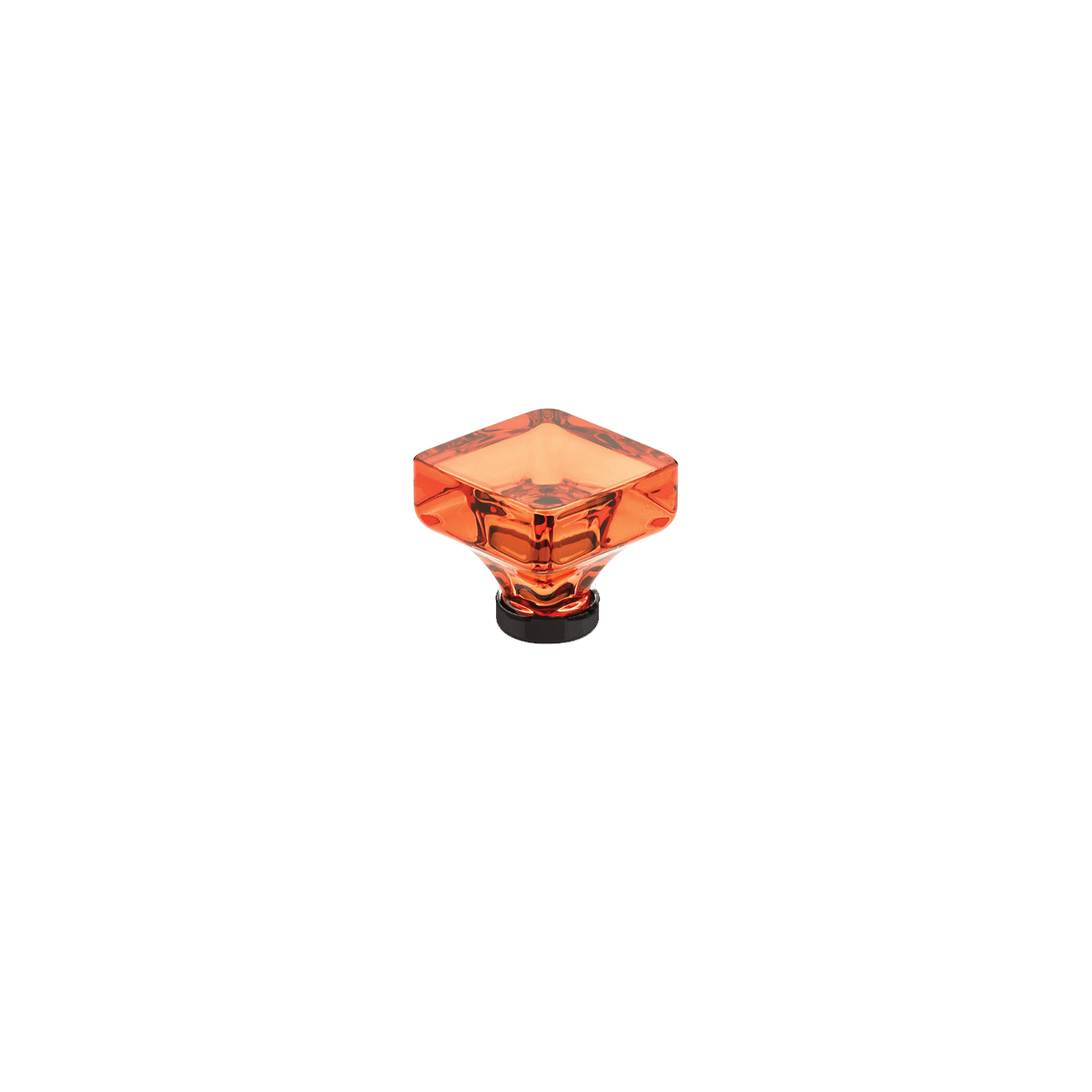 Emtek Crystal And Porcelain 1-3/8 Inch Square Cabinet Knob