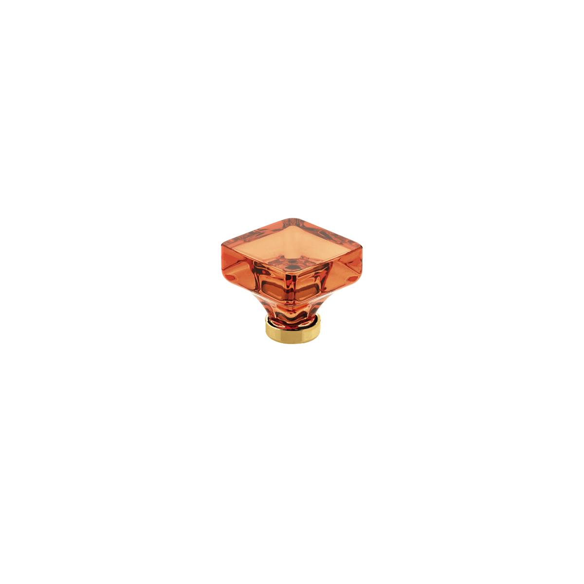 Emtek Crystal And Porcelain 1-3/8 Inch Square Cabinet Knob