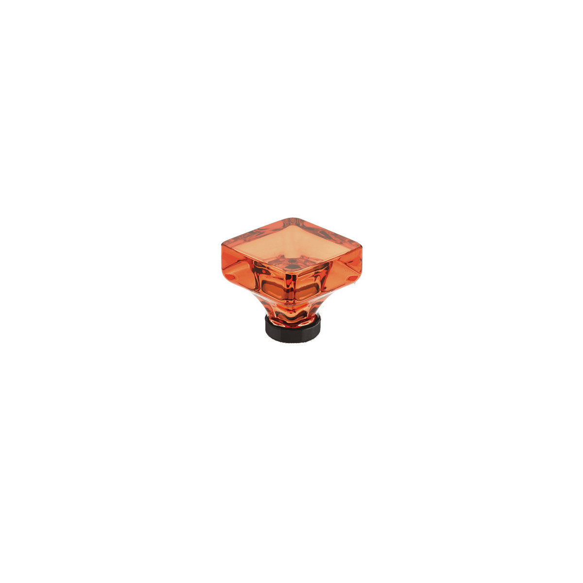 Emtek Crystal And Porcelain 1-3/8 Inch Square Cabinet Knob