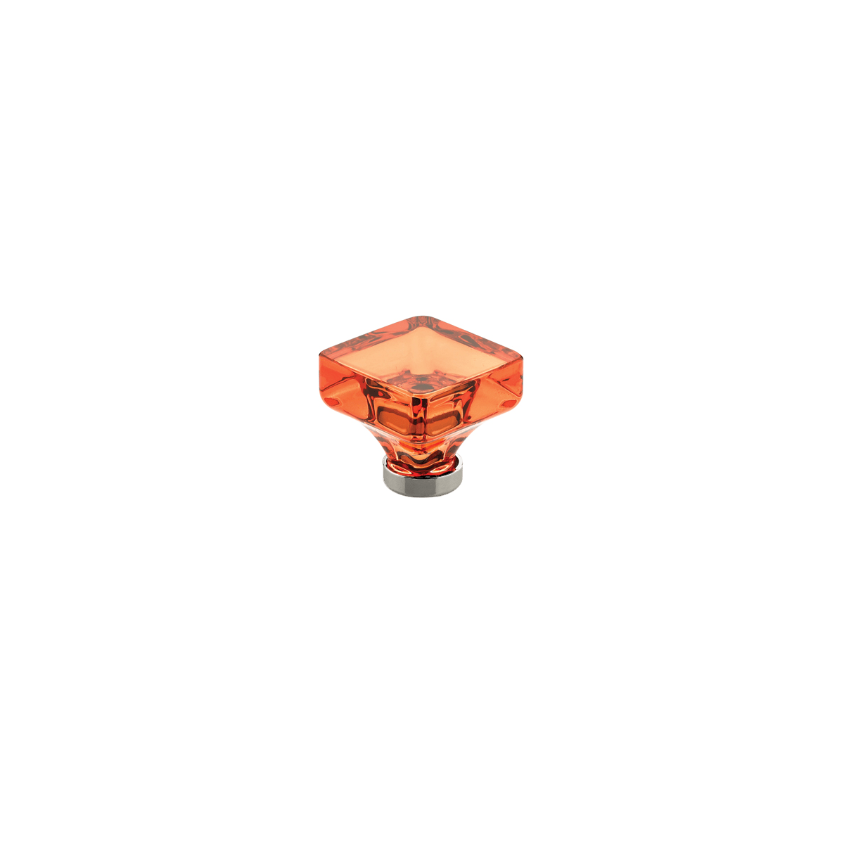 Emtek Crystal And Porcelain 1-3/8 Inch Square Cabinet Knob