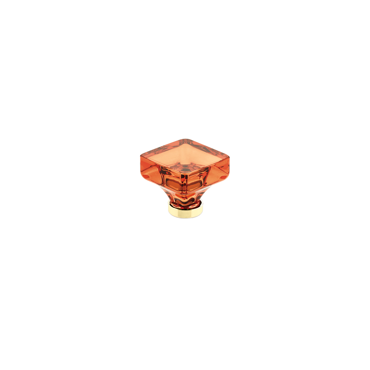 Emtek Crystal And Porcelain 1-3/8 Inch Square Cabinet Knob