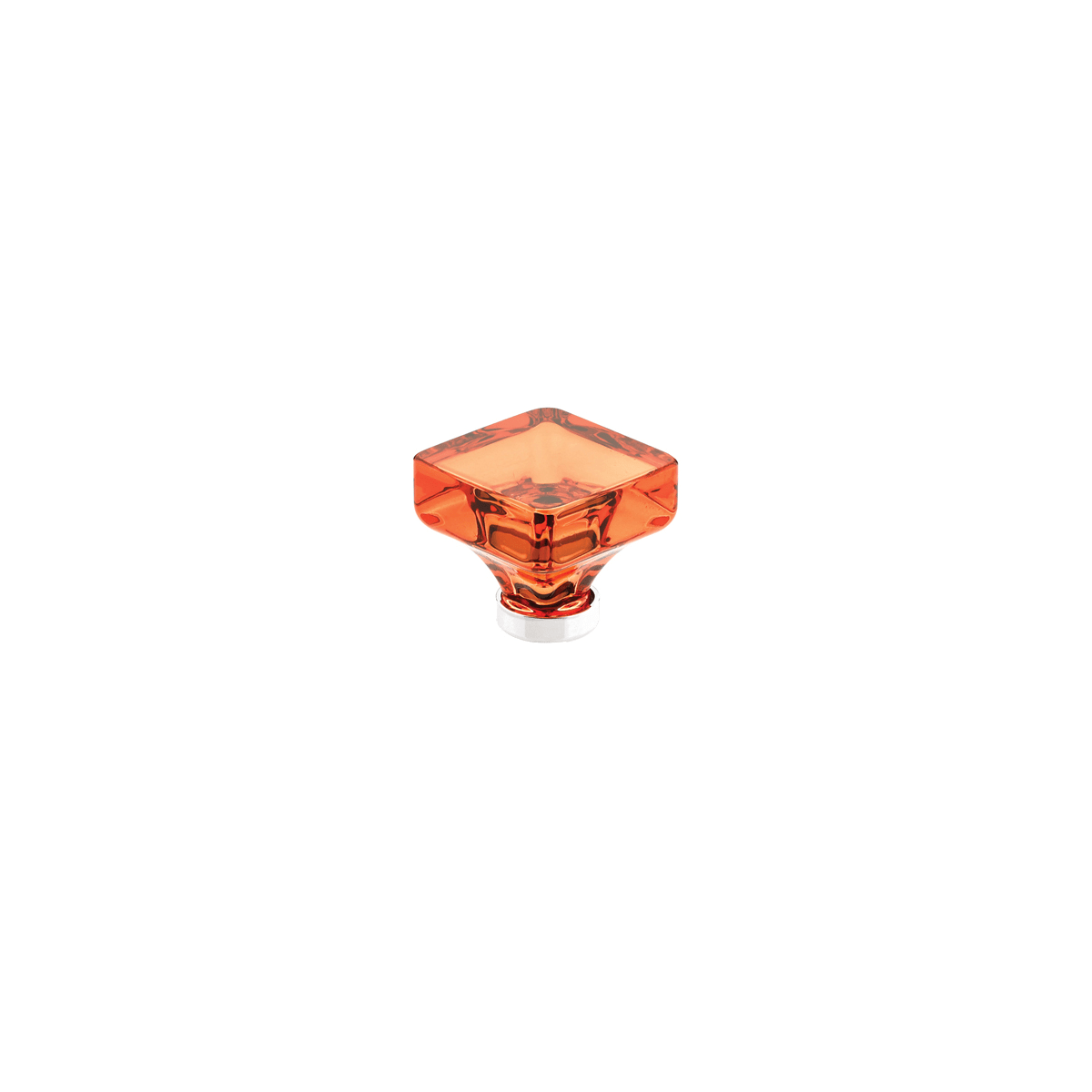 Emtek Crystal And Porcelain 1-3/8 Inch Square Cabinet Knob