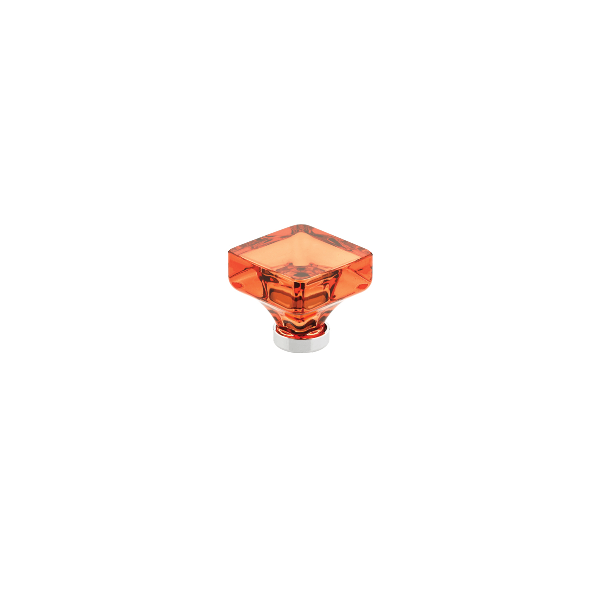 Emtek Crystal And Porcelain 1-3/8 Inch Square Cabinet Knob