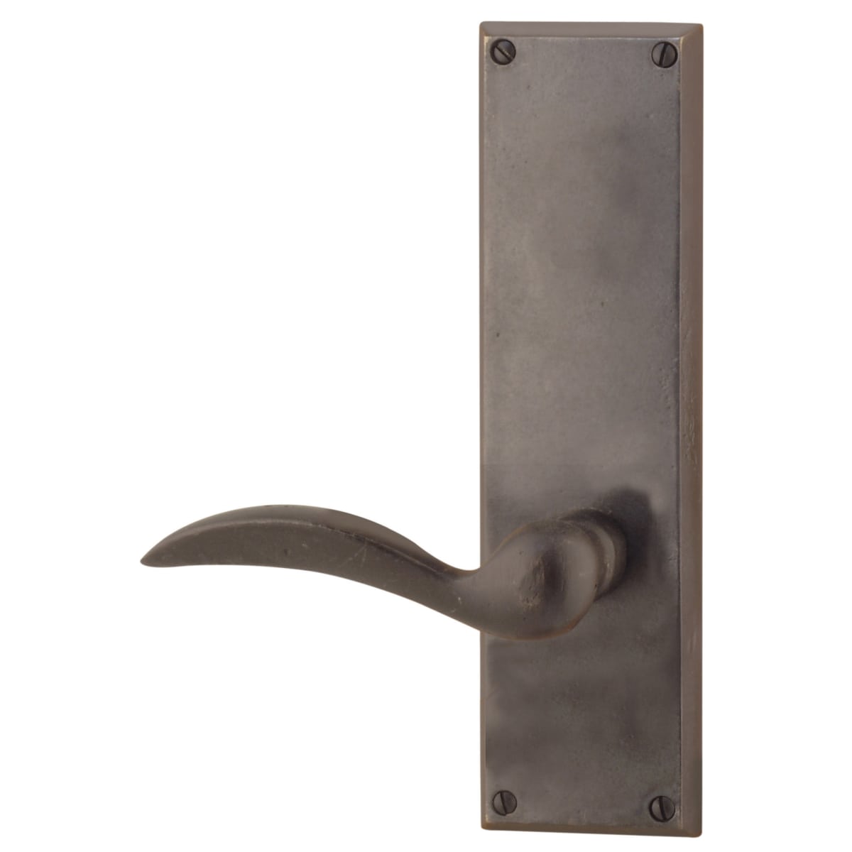 Emtek 8-7/8" Height Rectangular Sideplate Sandcast Bronze Dummy Set