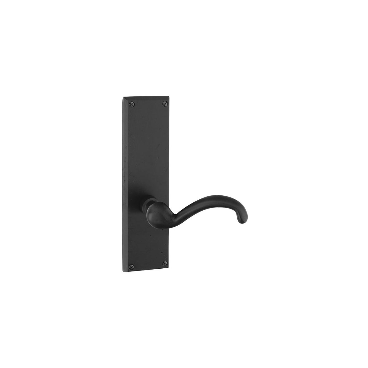 Emtek 8-7/8" Height Rectangular Sideplate Sandcast Bronze Passage Entry Set
