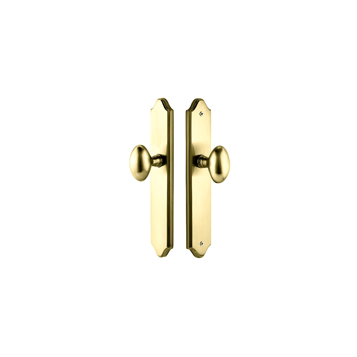 Emtek 10 Inch Stretto Concord Passage Sideplate Entry Set from the Classic Brass Collection