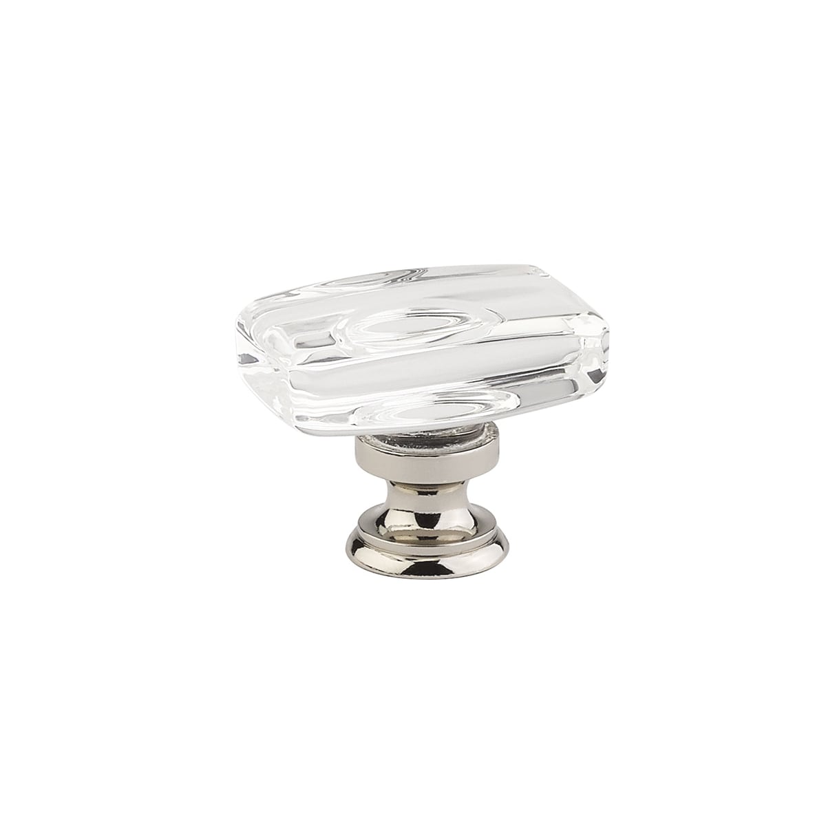 Emtek Crystal And Porcelain 1-5/8 Inch Rectangular Cabinet Knob