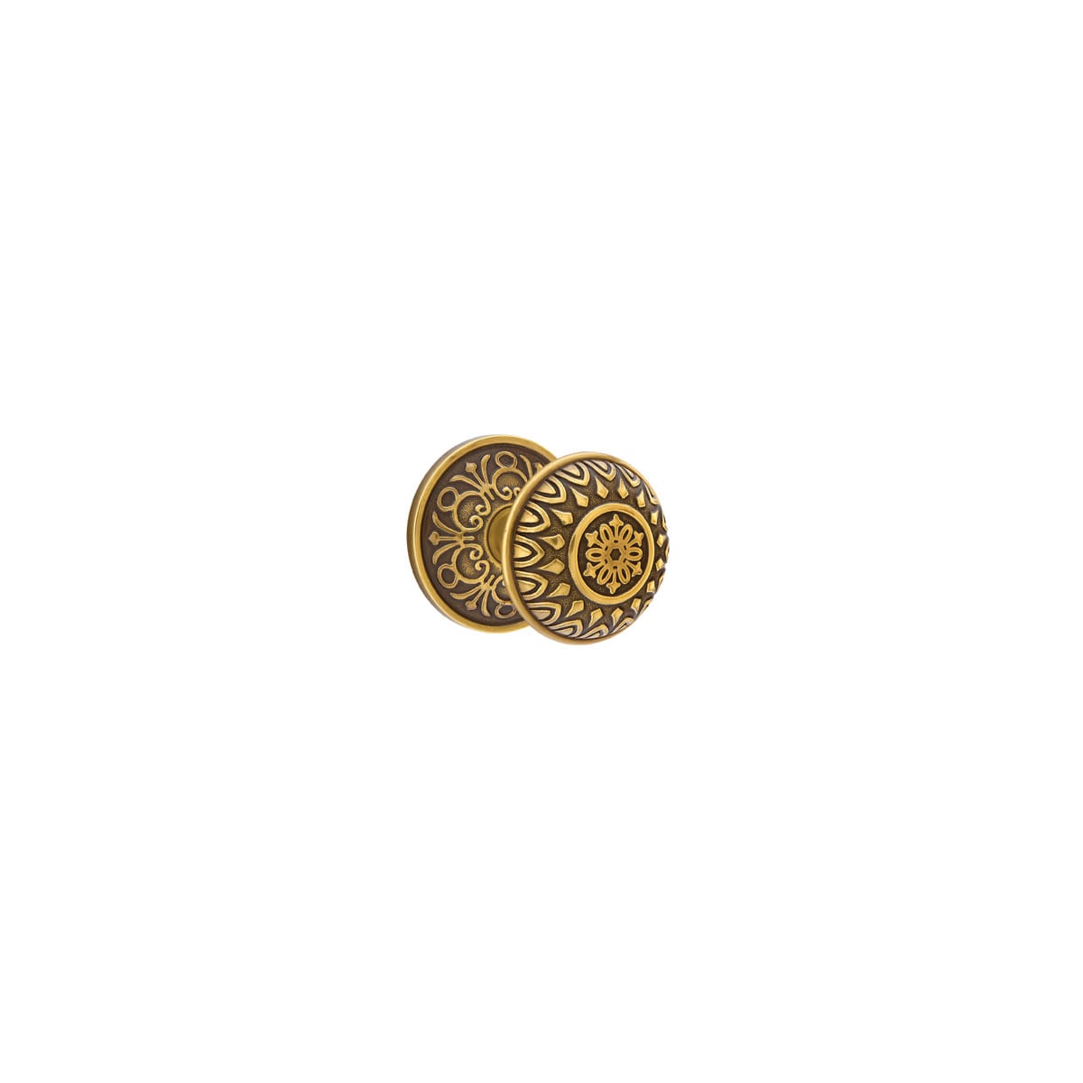 Emtek Lancaster Knob Designer Brass Passage Door Knobset with the CF Mechanism