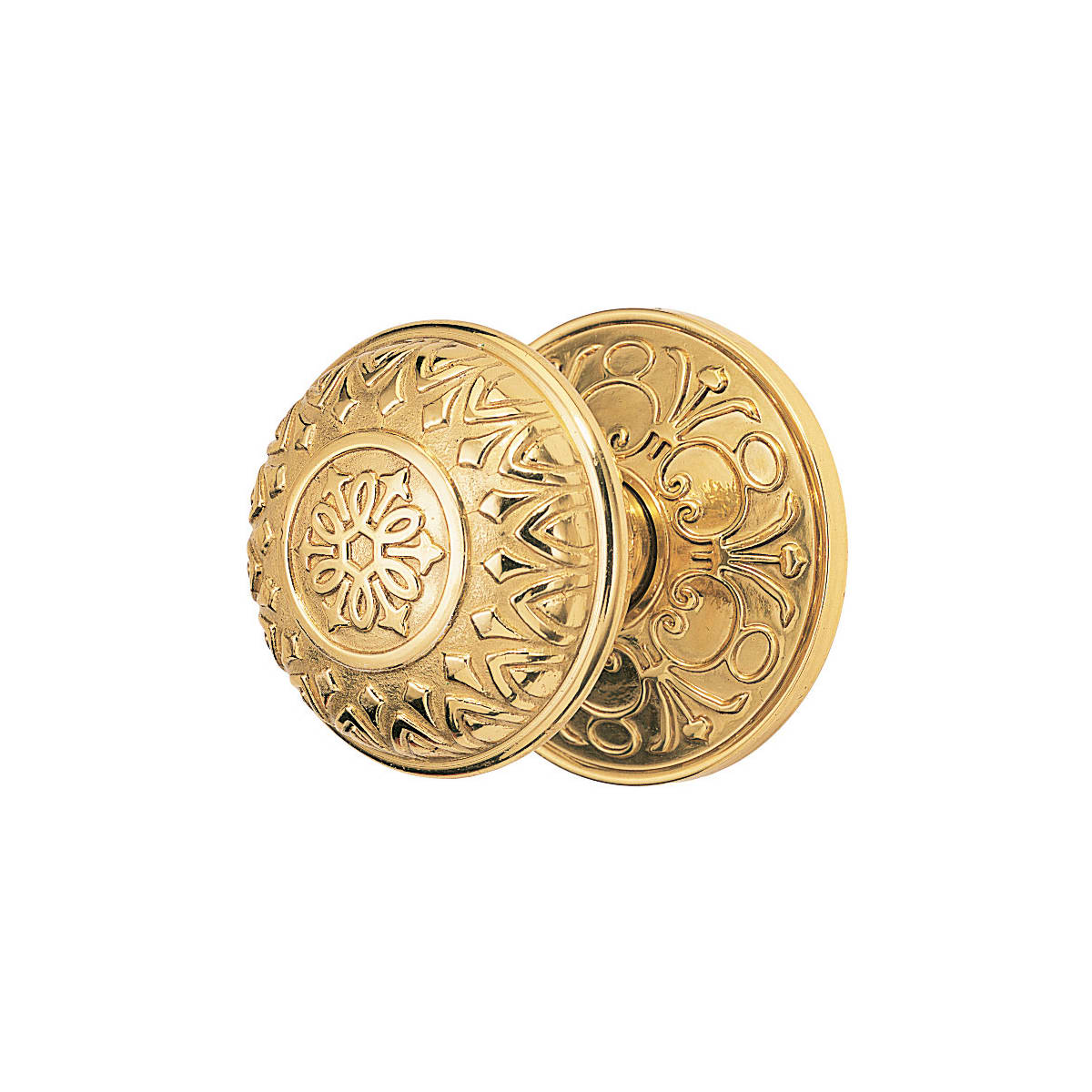 Emtek Lancaster Knob Designer Brass Passage Door Knobset with the CF Mechanism