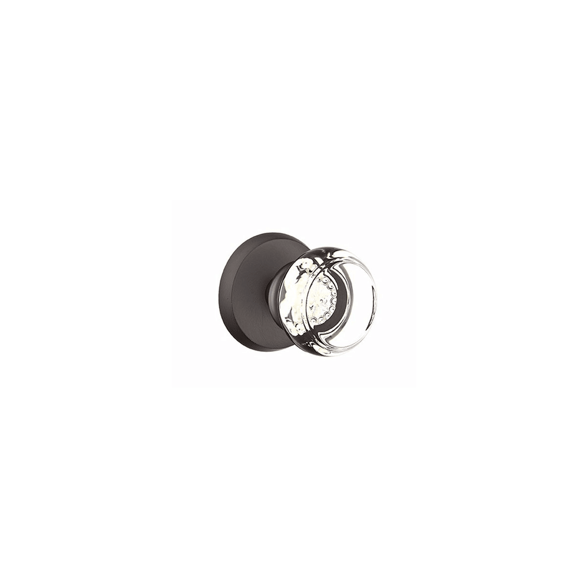 Emtek Georgetown Crystal Passage Door Knob Set with Brass Rosette and CF Mechanism