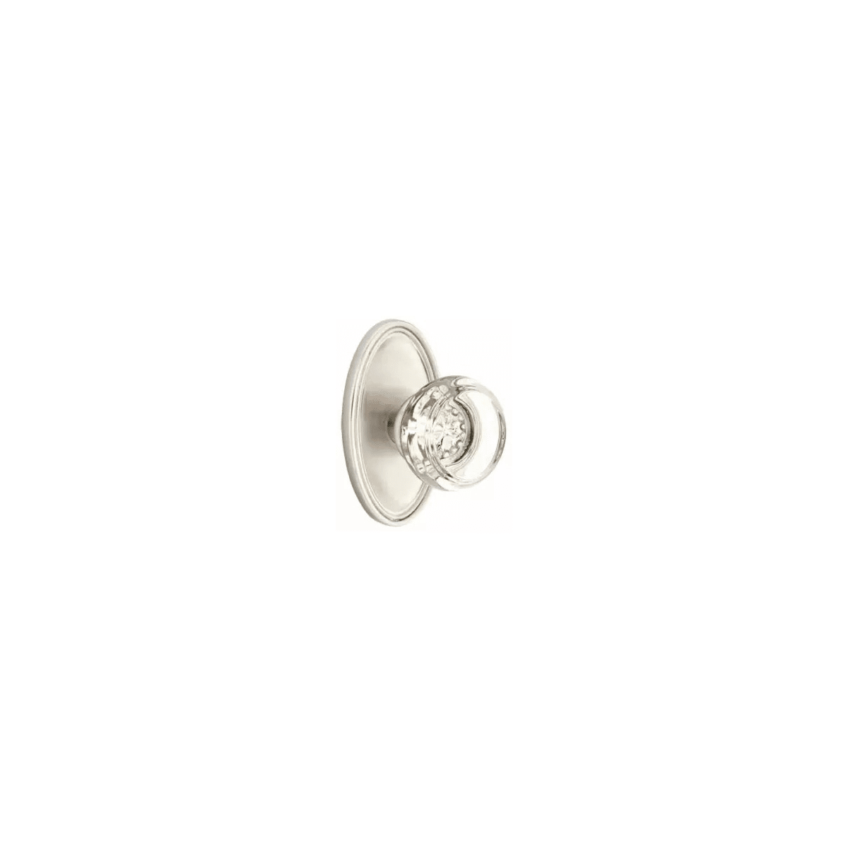 Emtek Georgetown Crystal Passage Door Knob Set with Brass Rosette and CF Mechanism