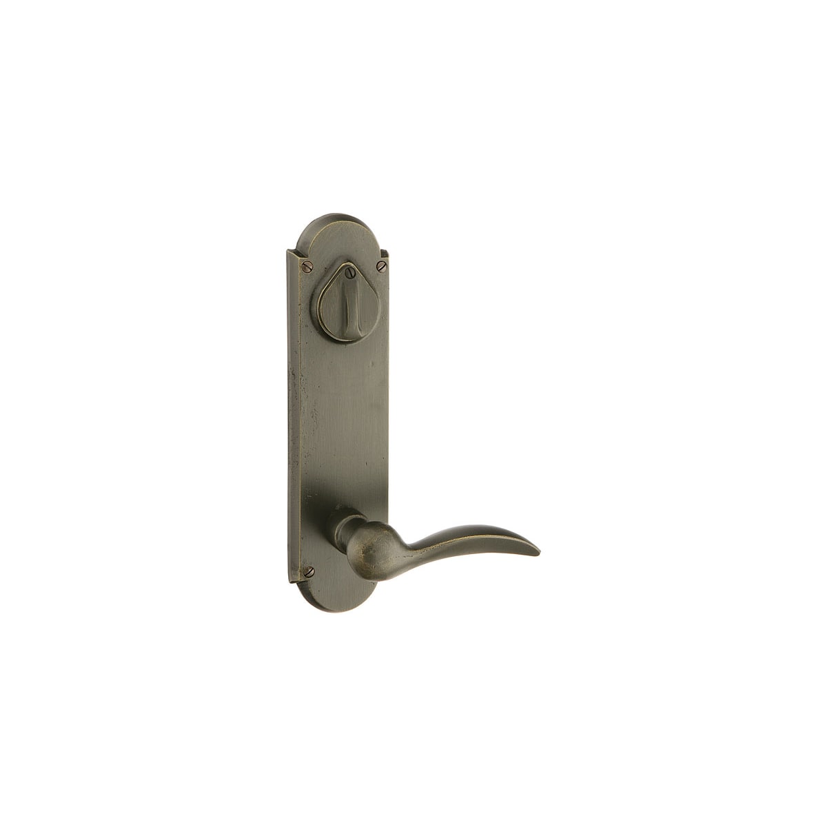 Emtek 5-1/2" Center to Center #5 Style Sideplate Sandcast Bronze Single Cylinder Entry Set