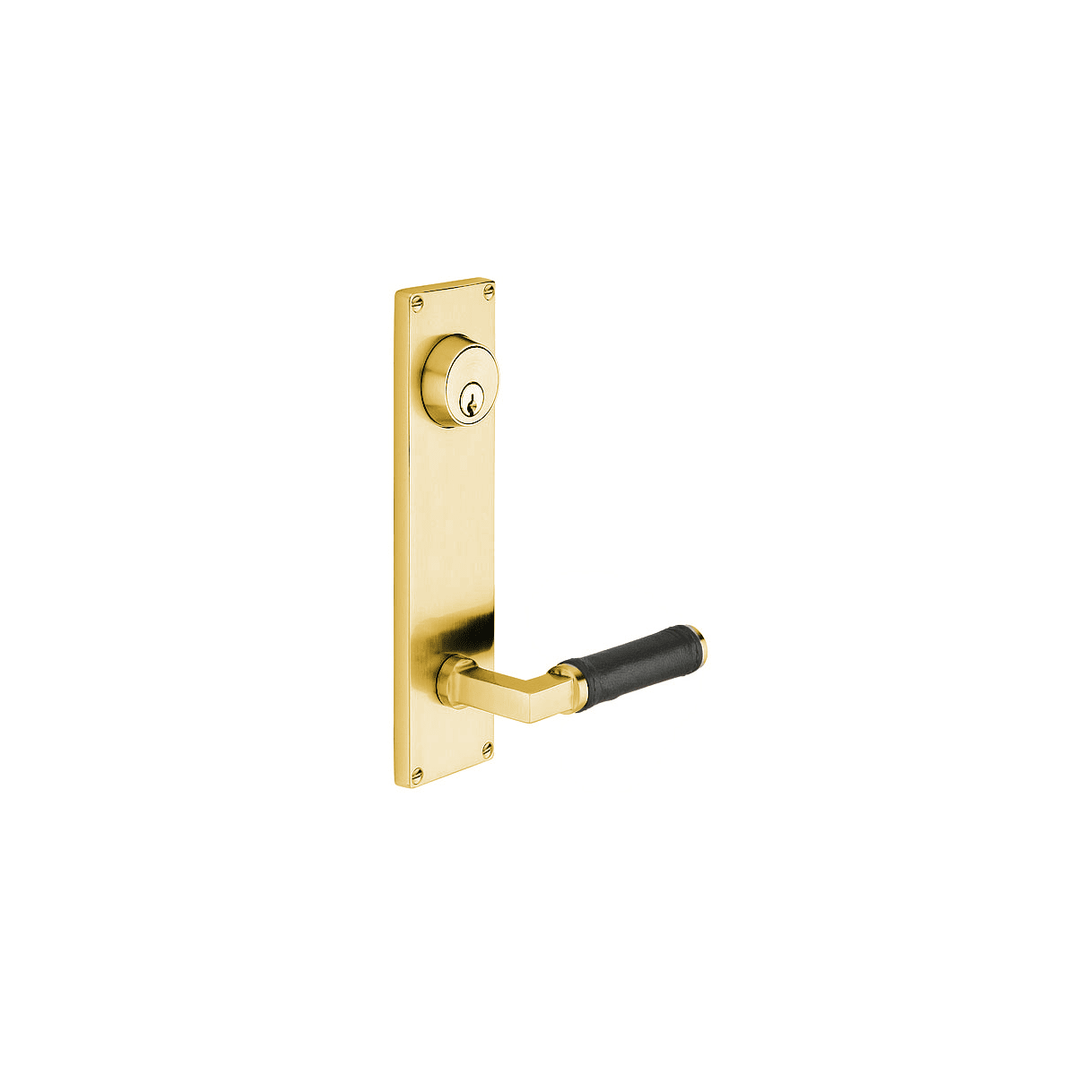 Emtek 9" Height Rectangular Sideplate Brass Modern Dummy Set