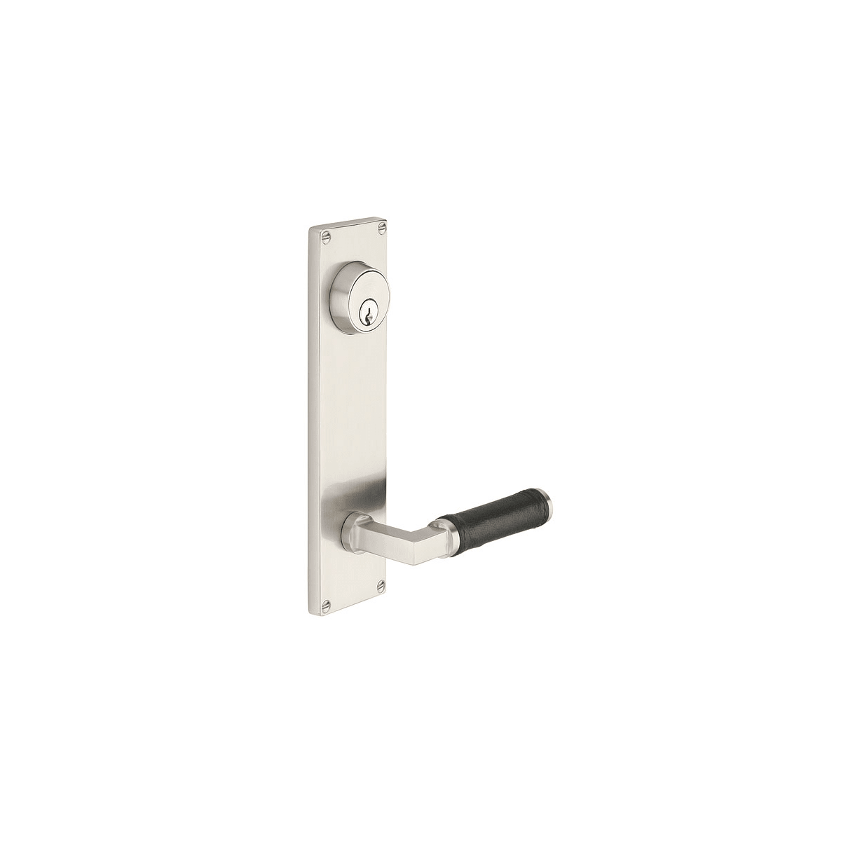 Emtek 9" Height Rectangular Sideplate Brass Modern Dummy Set