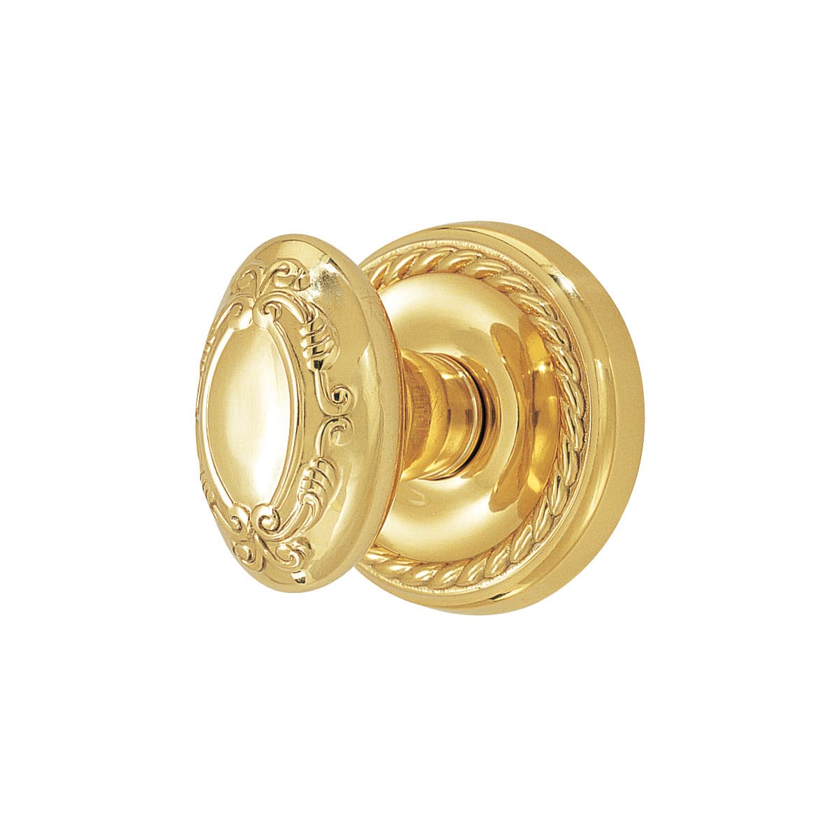 Emtek Victoria Egg Designer Brass Passage Door Knobset with the CF Mechanism