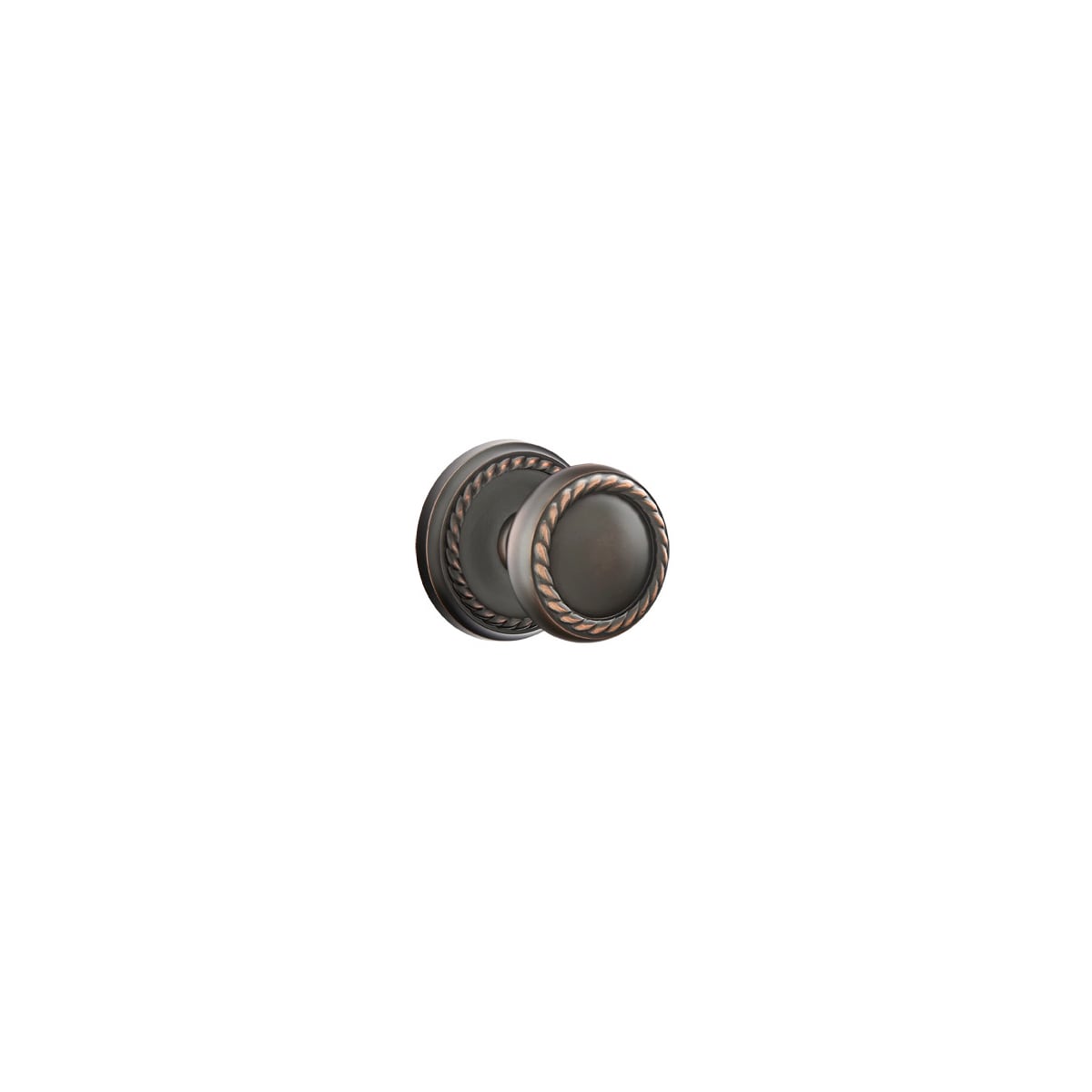 Emtek Rope Knob Designer Brass Passage Door Knobset with the CF Mechanism