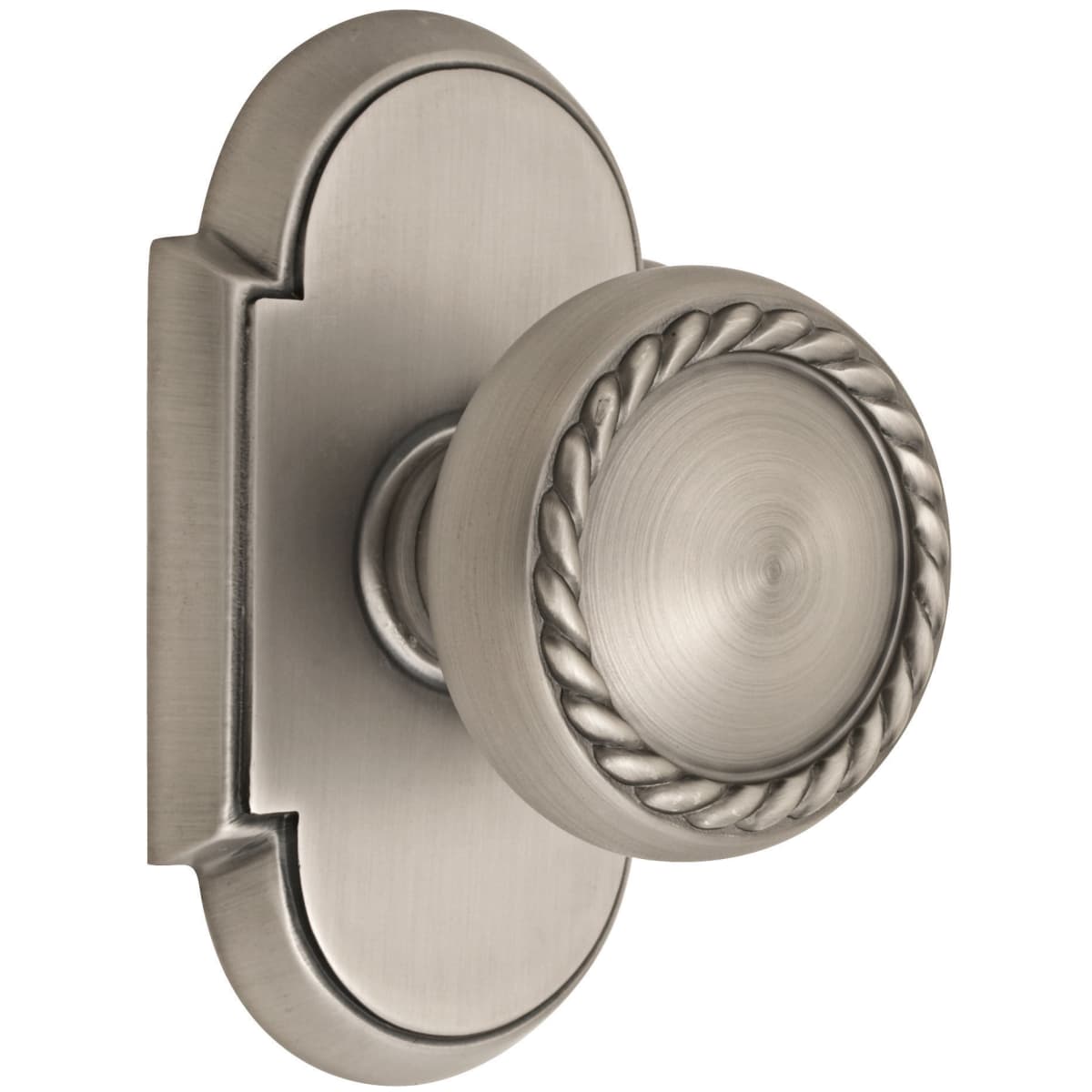 Emtek Rope Knob Designer Brass Passage Door Knobset with the CF Mechanism