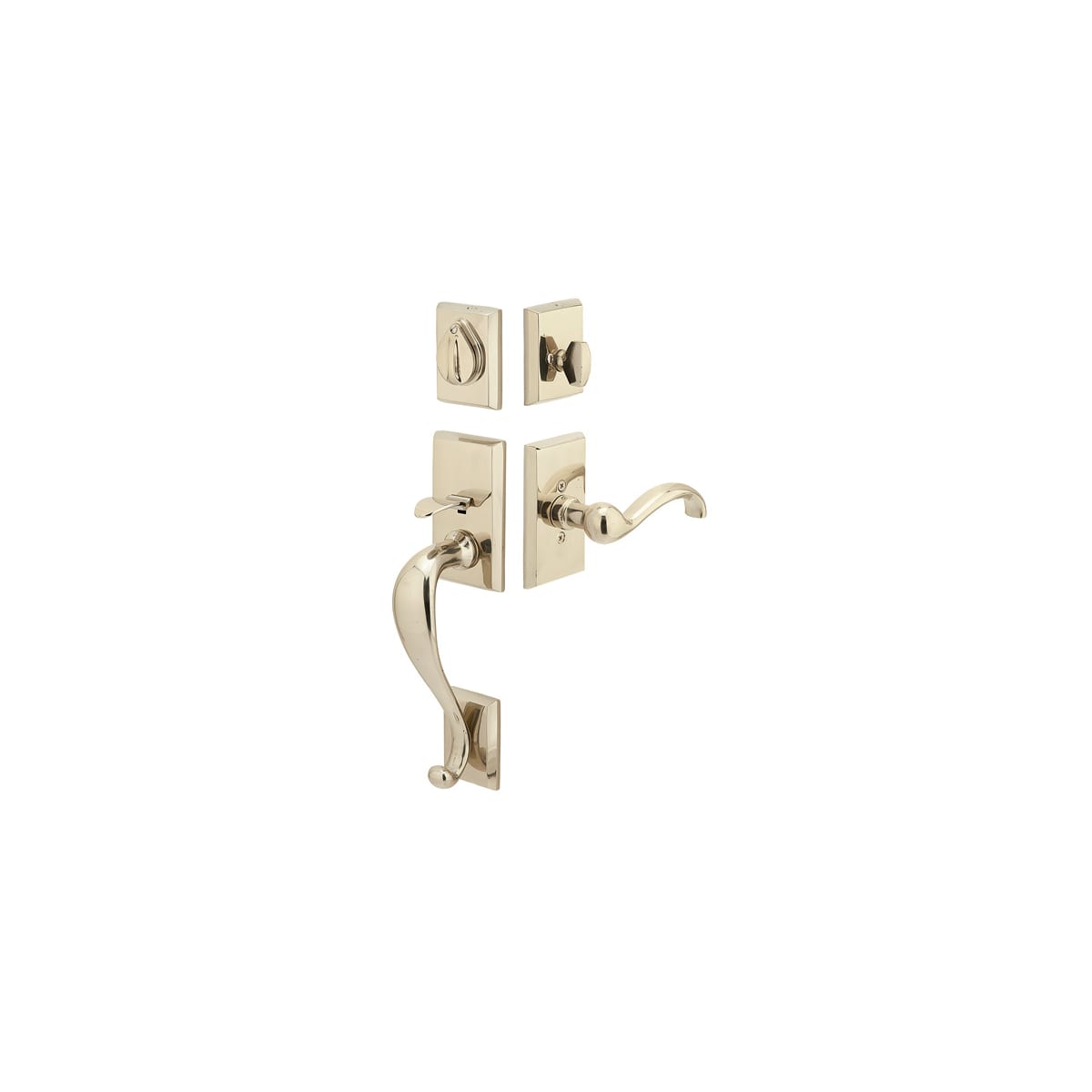 Emtek Rectangular Sectional Double Cylinder Keyed Entry Sandcast Bronze Handleset