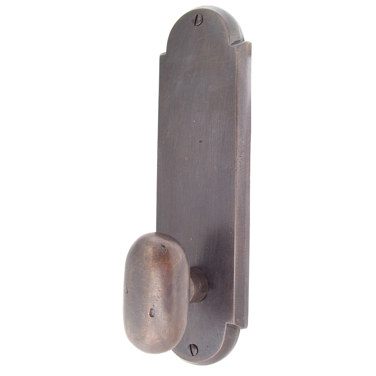 Emtek 9-5/16" Height #5 Style Sideplate Sandcast Bronze Passage Entry Set